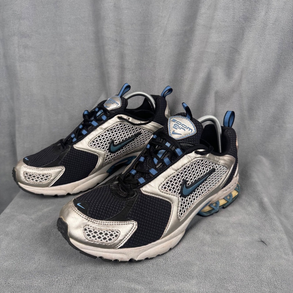 Nike Zoom Air 2003 Vintage Running Shoes‎ Mens 11.5 Black Silver Blue 305537-042